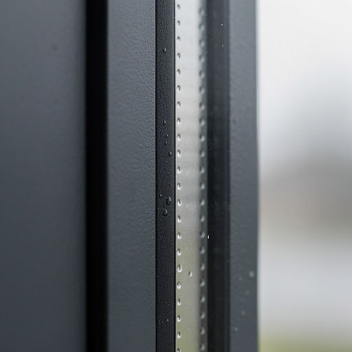 Detailopname van een wit kunststof vast raam in een woning in Anna Paulowna