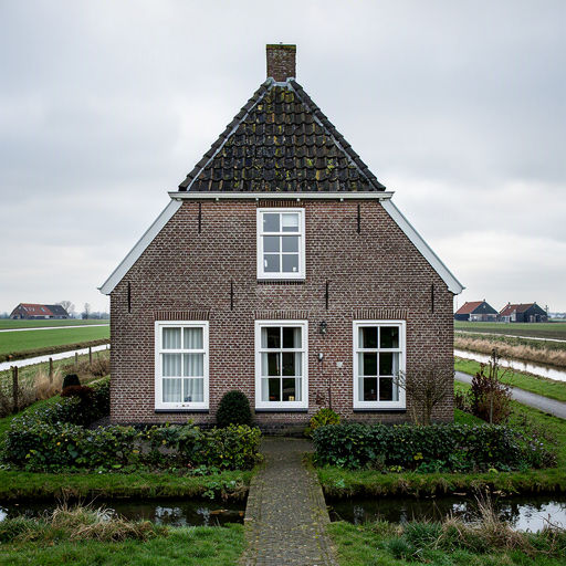 Traditionele woning in Castricum met nieuwe witte kunststof kozijnen richting de duinen