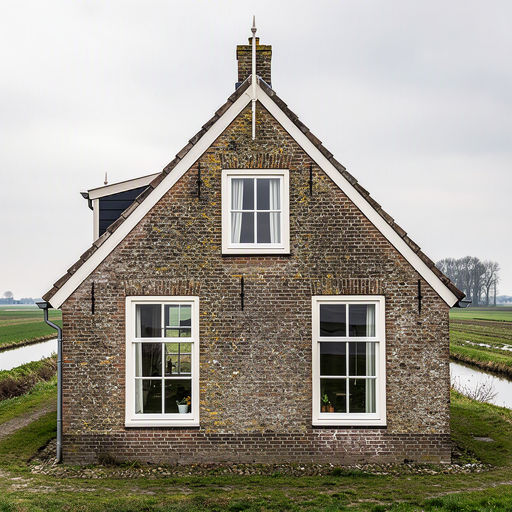 Moderne rijtjeshuizen in Den Helder met strakke witte kunststof kozijnen aan de waddenkust