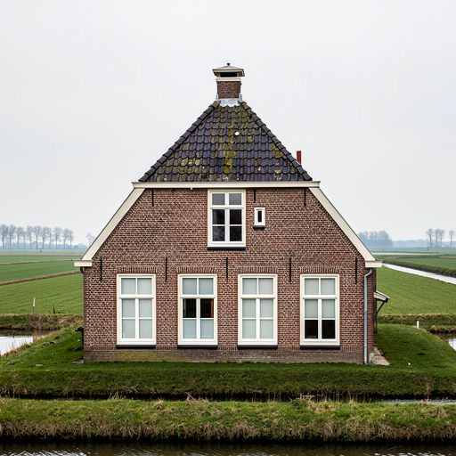 Traditionele boerderij in Schagen voorzien van kunststof kozijnen met weids uitzicht over de polder