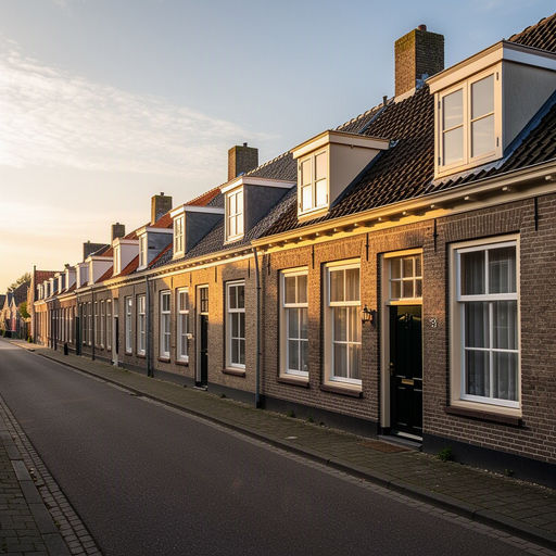 Jaren 30-woningen in Den Helder met crèmekleurige kunststof kozijnen met houtlookfolie