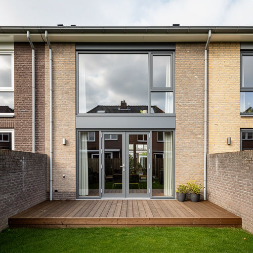 Antraciet kunststof kozijnen aan een gerenoveerd jaren 30-huis