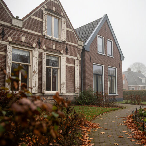 Monteur plaatst kunststof kozijnen bij een woning in Schagen