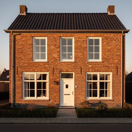 Kunststof kozijnen aan de voorgevel van een woning in Schagen