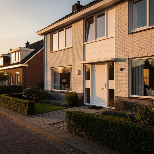 Witte kunststof voordeur met paneelwerk en SKG-slot