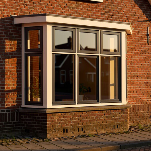 Rustiek antraciet kozijn bij een gerenoveerde woning in Schagen