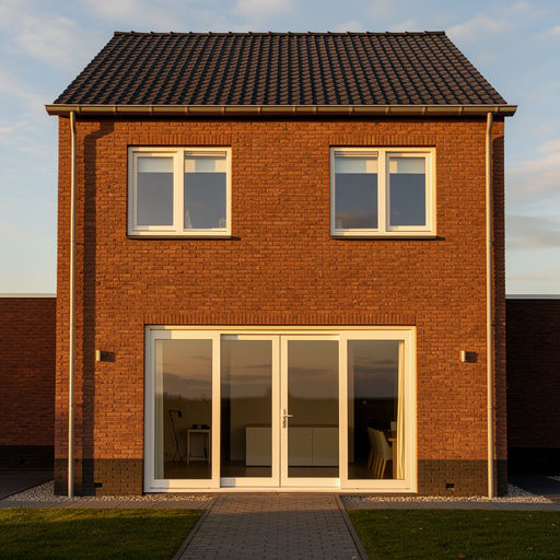Witte kunststof hefschuifpui met HR++ glas in een rijtjeswoning